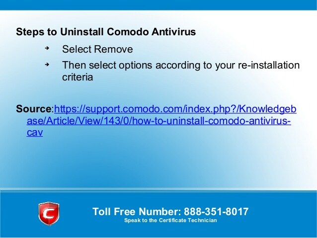 uninstall comodo antivirus for mac
